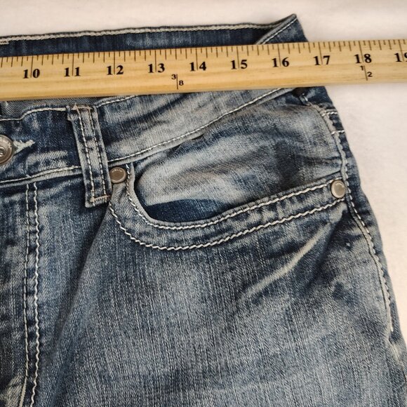 Helix Slim Straight Jeans Mens 34x32 Faded Denim - Picture 5 of 6